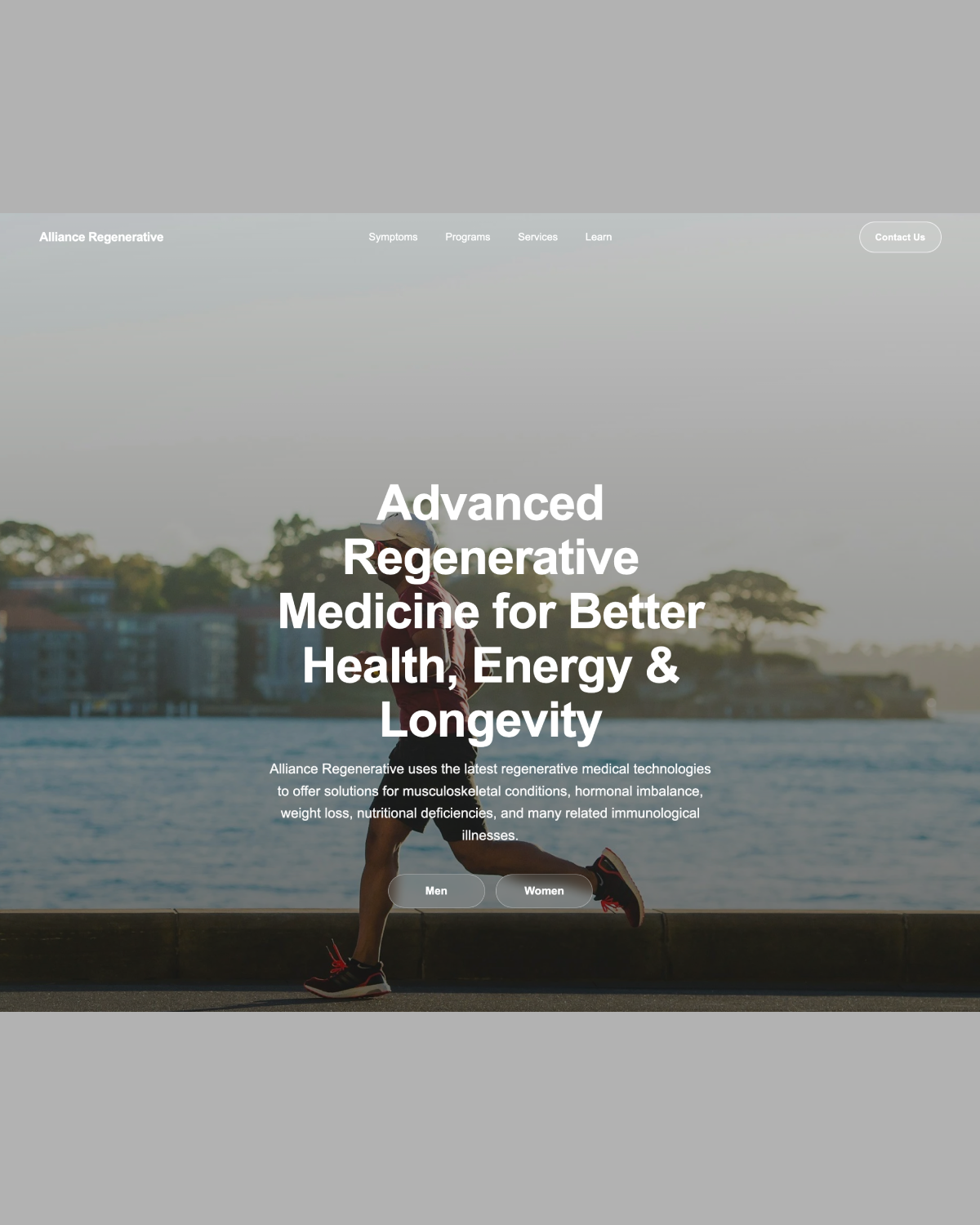 Alliance Regenerative redesigned homepage